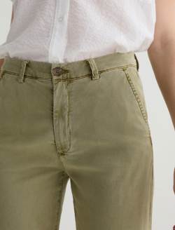 Caden Straight Sulfur Basil Relaxed Chino WOMENS BOTTOMS Photo 4
