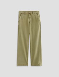 Caden Straight Sulfur Basil Relaxed Chino WOMENS BOTTOMS Photo 1