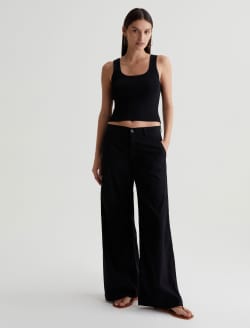 Caden Wide Leg Super Black Tailored Trouser WOMENS BOTTOMS Photo 1