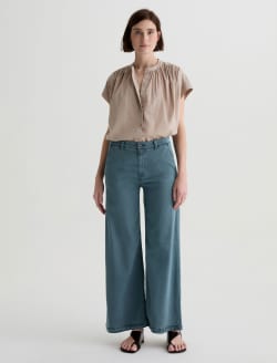 Caden Wide Leg Sulfur Slate Storm Tailored Trouser WOMENS BOTTOMS Photo 2