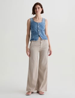 Caden Wide Leg Sulfur Simple Taupe Tailored Trouser WOMENS BOTTOMS Photo 2