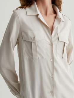 Cybil Shirt Pumice Military Shirt WOMENS TOPS Photo 2