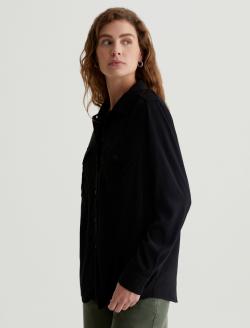 Cybil Shirt Super Black Military Shirt WOMENS TOPS Photo 6