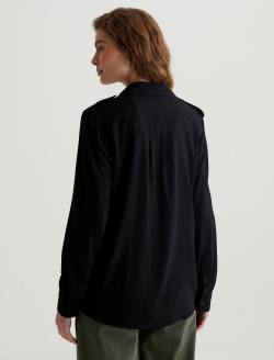 Cybil Shirt Super Black Military Shirt WOMENS TOPS Photo 7