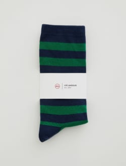 Crew Sock 9 Stripe Gold Green Multi Unisex ACCESSORIES Photo 2