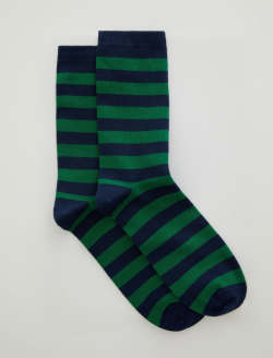 Crew Sock 9 Stripe Gold Green Multi Unisex ACCESSORIES Photo 1