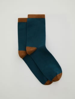 Crew Sock Block Gold Green Multi Unisex ACCESSORIES Photo 1