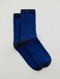 Crew Sock Check Navy Multi Unisex ACCESSORIES Photo 1