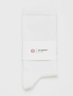 Ryland Sock True White Unisex ACCESSORIES Photo 2