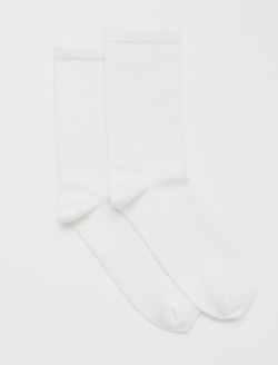 Ryland Sock True White Unisex ACCESSORIES Photo 1