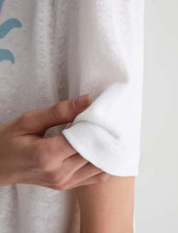 Charli Crew Aperitivo Hour Relaxed Linen Short Sleeve Tee WOMENS TOPS Photo 6
