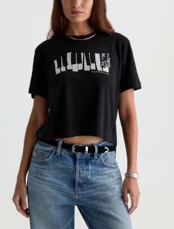 Charli Crew P Jazz At The Bowl Relaxed Linen Short Sleeve Tee WOMENS TOPS Photo 2
