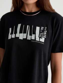Charli Crew P Jazz At The Bowl Relaxed Linen Short Sleeve Tee WOMENS TOPS Photo 3
