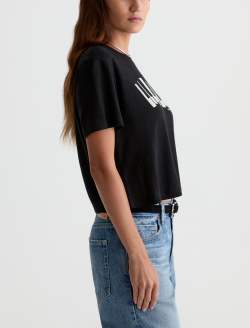 Charli Crew P Jazz At The Bowl Relaxed Linen Short Sleeve Tee WOMENS TOPS Photo 4