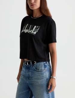 Charli Crew P Jazz At The Bowl Relaxed Linen Short Sleeve Tee WOMENS TOPS Photo 7