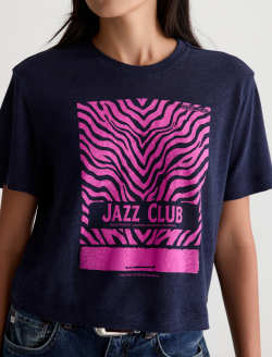 Charli Crew P Jazz Night Relaxed Linen Short Sleeve Tee WOMENS TOPS Photo 3