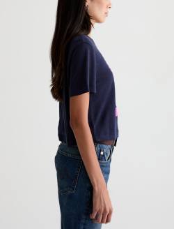 Charli Crew P Jazz Night Relaxed Linen Short Sleeve Tee WOMENS TOPS Photo 4