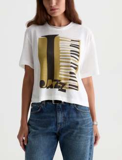 Charli Crew P Jazz Key Powder Relaxed Linen Short Sleeve Tee WOMENS TOPS Photo 2