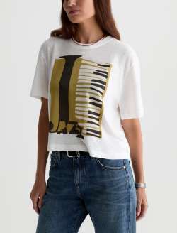 Charli Crew P Jazz Key Powder Relaxed Linen Short Sleeve Tee WOMENS TOPS Photo 7