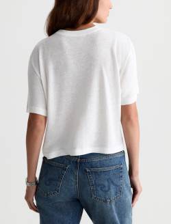 Charli Crew P Jazz Key Powder Relaxed Linen Short Sleeve Tee WOMENS TOPS Photo 8