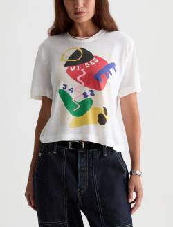Charli Crew P Jazz Vibe Relaxed Linen Short Sleeve Tee WOMENS TOPS Photo 2