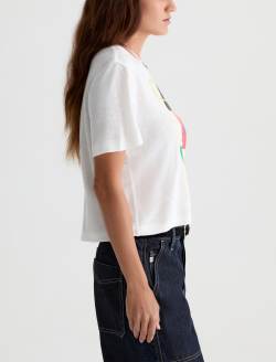 Charli Crew P Jazz Vibe Relaxed Linen Short Sleeve Tee WOMENS TOPS Photo 4