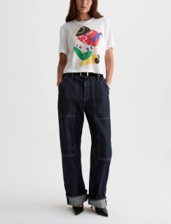 Charli Crew P Jazz Vibe Relaxed Linen Short Sleeve Tee WOMENS TOPS Photo 5