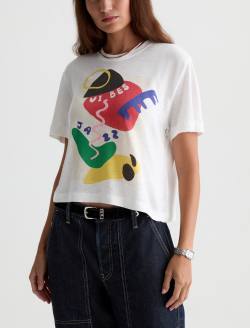 Charli Crew P Jazz Vibe Relaxed Linen Short Sleeve Tee WOMENS TOPS Photo 7
