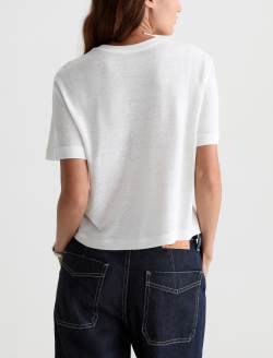 Charli Crew P Jazz Vibe Relaxed Linen Short Sleeve Tee WOMENS TOPS Photo 8