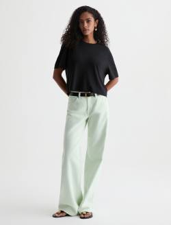 Charli Crew Super Black Relaxed Linen Short Sleeve Tee WOMENS TOPS Photo 5