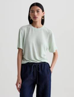 Charli Crew Summer Vine Relaxed Linen Short Sleeve Tee WOMENS TOPS Photo 2
