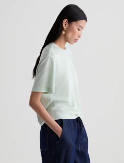 Charli Crew Summer Vine Relaxed Linen Short Sleeve Tee WOMENS TOPS Photo 4