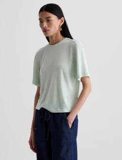 Charli Crew Summer Vine Relaxed Linen Short Sleeve Tee WOMENS TOPS Photo 7