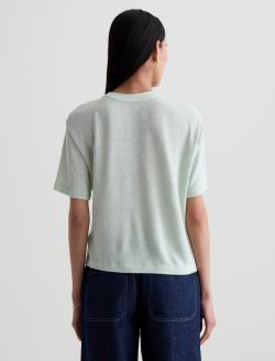 Charli Crew Summer Vine Relaxed Linen Short Sleeve Tee WOMENS TOPS Photo 8