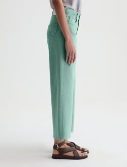 Saige Wide Leg Crop Jean Sulfur Sunwashed Jade Mid-Rise Fit WOMENS BOTTOMS Photo 5