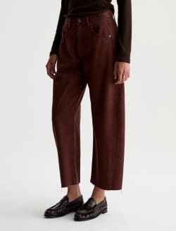 Hattie Crop Jean Chestnut High-Rise Barrel WOMENS BOTTOMS Photo 7