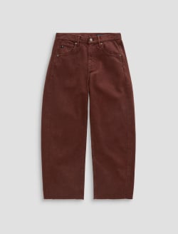 Hattie Crop Jean Chestnut High-Rise Barrel WOMENS BOTTOMS Photo 1