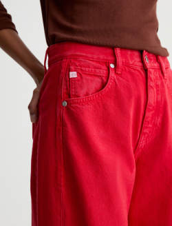 Hattie Crop Jean Recording Red High-Rise Barrel WOMENS BOTTOMS Photo 4