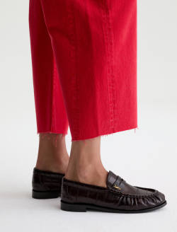 Hattie Crop Jean Recording Red High-Rise Barrel WOMENS BOTTOMS Photo 6