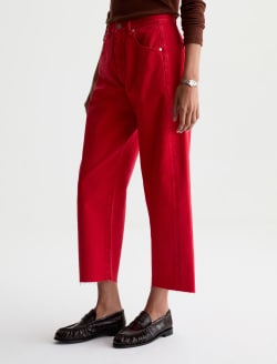 Hattie Crop Jean Recording Red High-Rise Barrel WOMENS BOTTOMS Photo 7