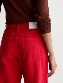 Hattie Crop Jean Recording Red High-Rise Barrel WOMENS BOTTOMS Photo 8