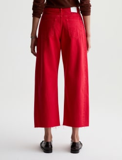 Hattie Crop Jean Recording Red High-Rise Barrel WOMENS BOTTOMS Photo 9