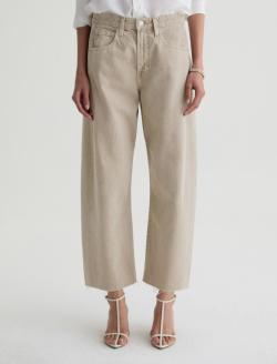 Hattie Crop Jean Sulfur Light Taupe High-Rise Barrel WOMENS BOTTOMS Photo 3