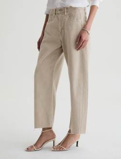 Hattie Crop Jean Sulfur Light Taupe High-Rise Barrel WOMENS BOTTOMS Photo 7