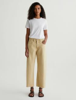 Hattie Crop Sulfur Golden Wheat High-Rise Barrel WOMENS BOTTOMS Photo 2