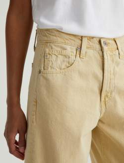 Hattie Crop Sulfur Golden Wheat High-Rise Barrel WOMENS BOTTOMS Photo 4