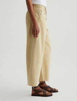 Hattie Crop Sulfur Golden Wheat High-Rise Barrel WOMENS BOTTOMS Photo 5