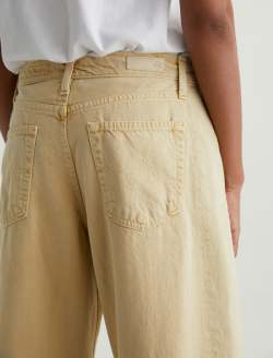 Hattie Crop Sulfur Golden Wheat High-Rise Barrel WOMENS BOTTOMS Photo 7