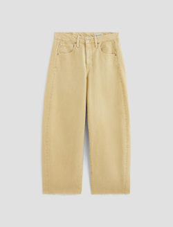 Hattie Crop Sulfur Golden Wheat High-Rise Barrel WOMENS BOTTOMS Photo 1