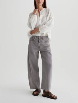 Hattie Crop Sulfur Pebble Grey High-Rise Barrel WOMENS BOTTOMS Photo 2